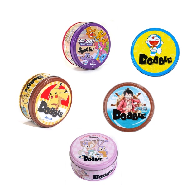 Lin spot it game phim hoạt hình anime dobble pokemon doraemon english cards board game for party kids quà tặng