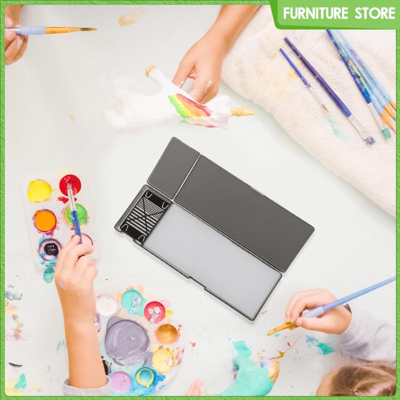 Pallet bảng màu ướt có nắp đậy kín và giấy bảng màu acrylic 10, màu mô hình bảng màu bột màu khay ướt sơn mô hình cho bức tranh thu nhỏ