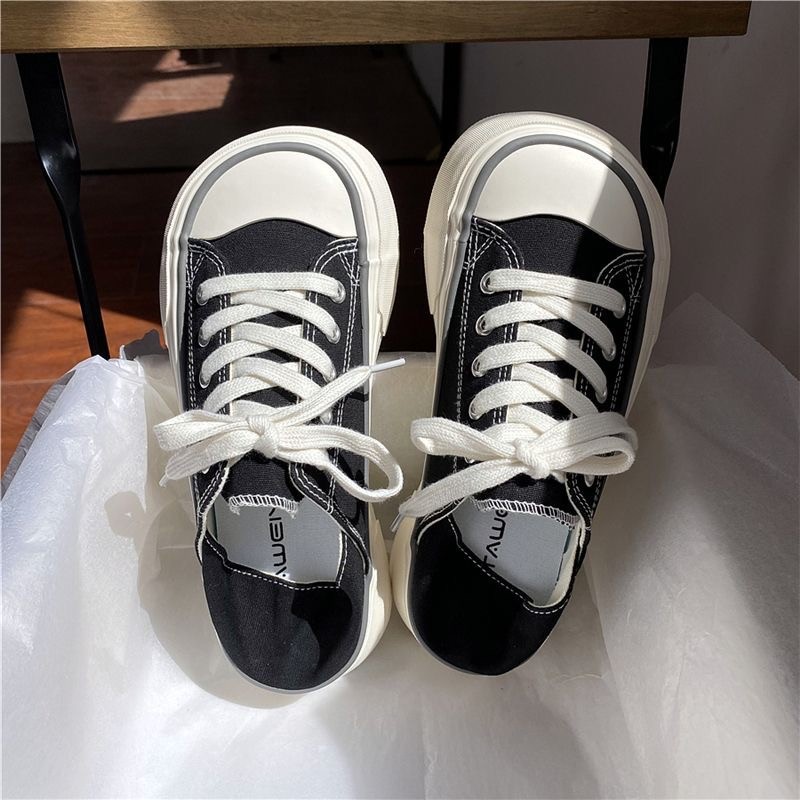 Giày Thể Thao Canvas Đế Dày Thời Trang Hàn Quốc Cho Nữ