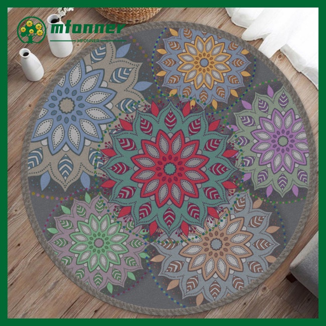 Mfonner home thảm tròn trang trí khu vực thời trang thảm phòng ngủ thảm trải sàn chống trượt 40cm