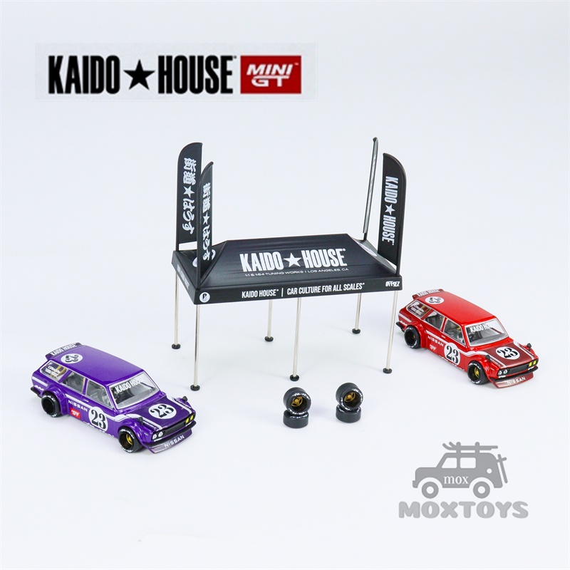 Kaido house x mini gt 1:64 datsun kaido 510 wagon sợi carbon v1 / v2 / kaidohouse tent v1 diecast model car