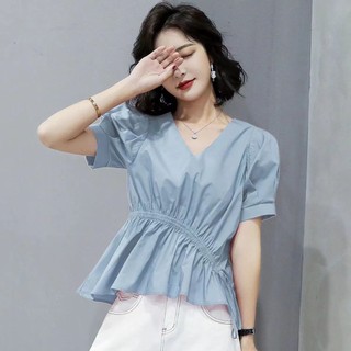 Áo kiểu tay phồng lưng thun thời trang hàn quốc mới cho nữ