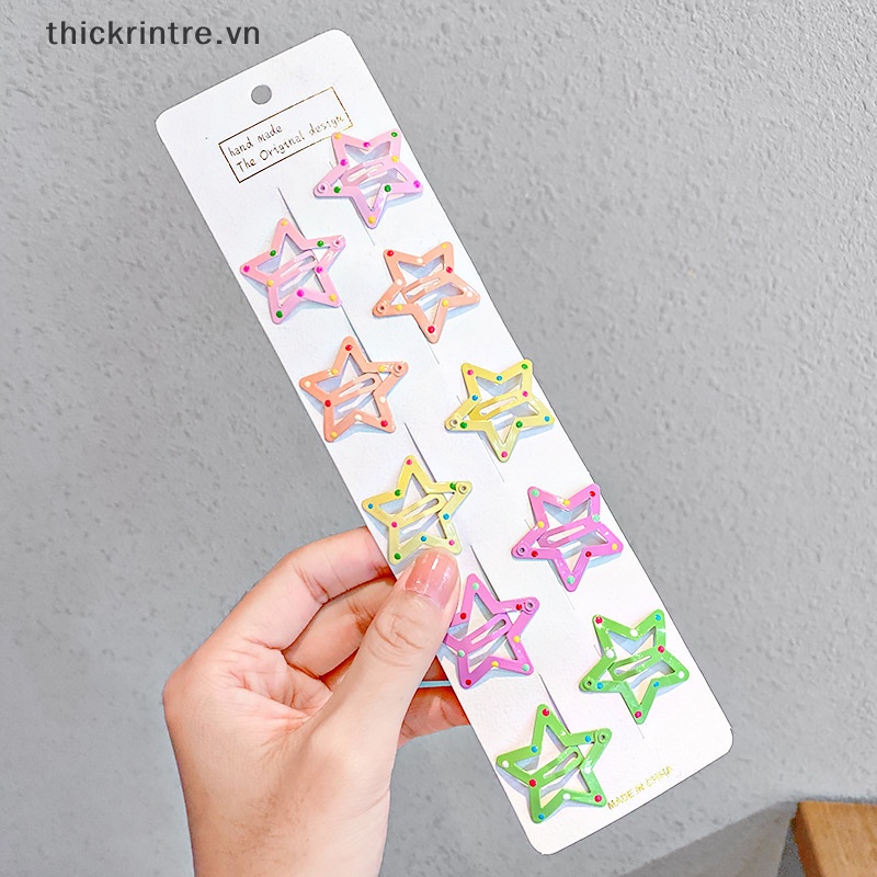 Thi 10 cái dễ thương đầy màu sắc ngôi sao hình dạng giọt nước kẹp tóc cho bé gái trẻ em kẹp tóc trang trí tóc đáng yêu trẻ em phụ kiện tóc vn