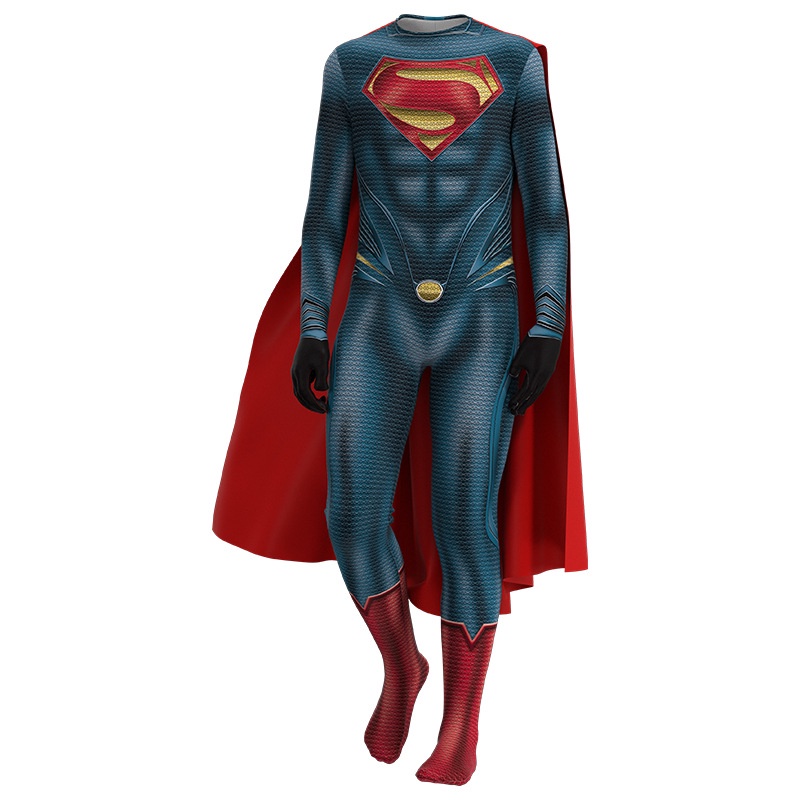 Halloween steel body cos suit trẻ em người lớn siêu nhân anh hùng bodysuit clark kent bodysuit performance suit