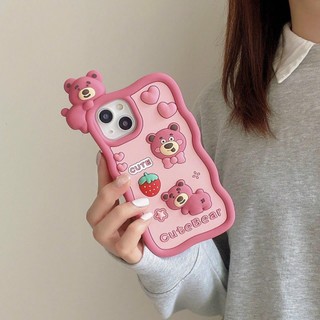 Gấu hồng cute leo cam-Ốp lưng iphone đủ các dòng máy-Hot trend_xu hướng hiện nay-Rẻ vô địch