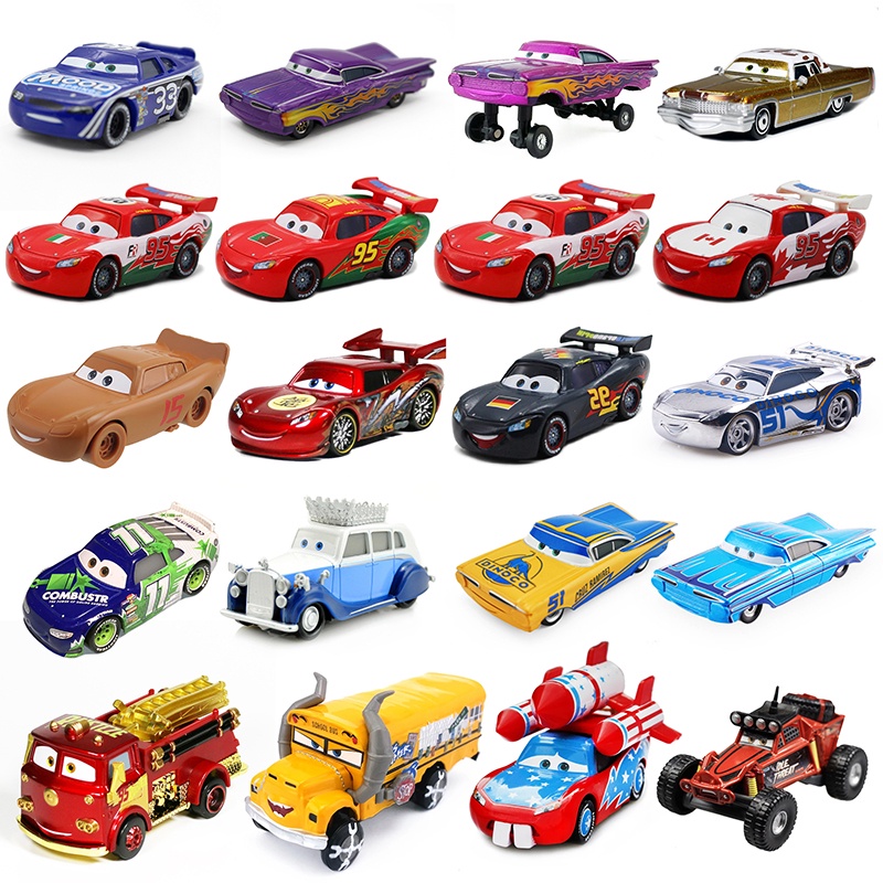 Pixar Cars 3 Cars 2 Lightning McQueen NO.95 Racer 1: 55 Diecast Hợp Kim Kim Loại Đồ Chơi Mô Hình