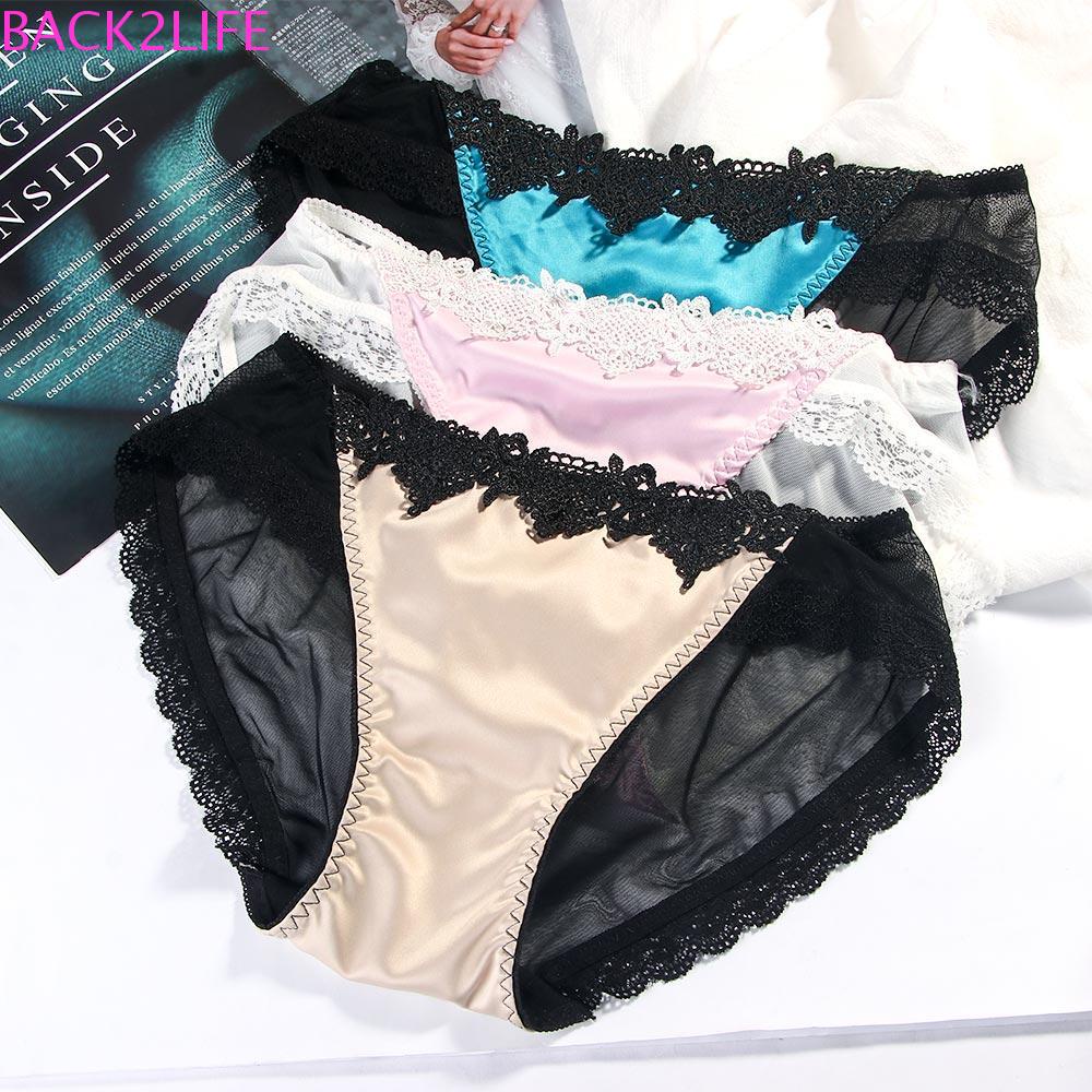 Back2life quần lót sexy ladies hollow out lingerie net low-rise briefs