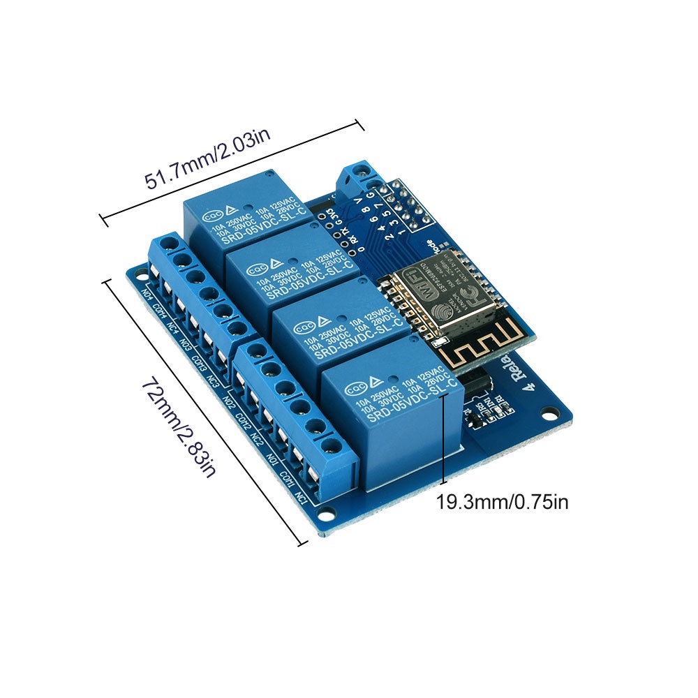RIRIHI Dc Mô Đun Rơ Le Cách Ly Quang 4 / 8 Kênh dc5v 12v esp8266