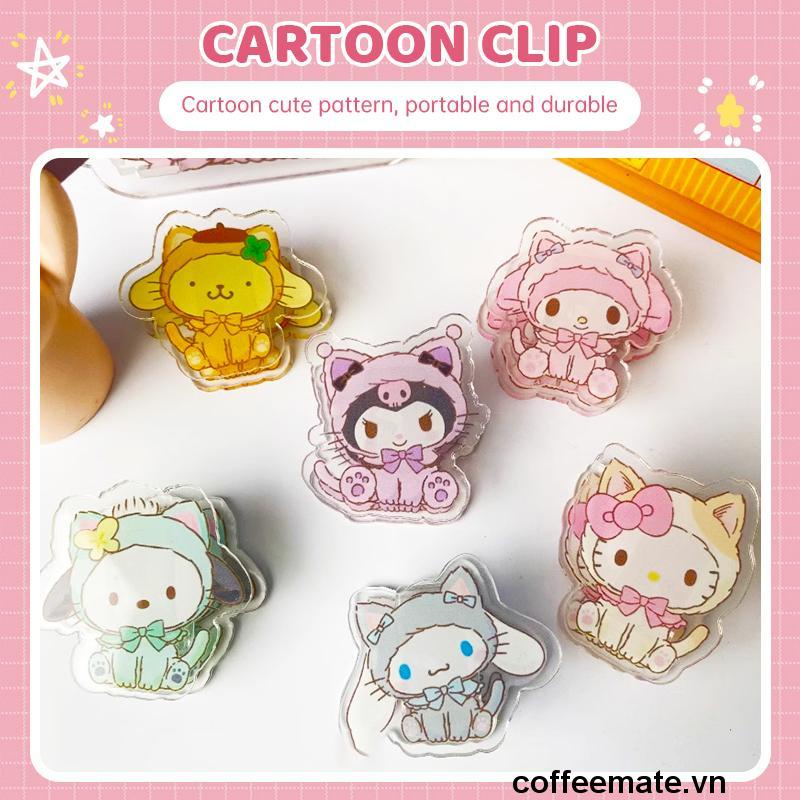 ⚡Kẹp Giấy Ghi Chú Bằng Acrylic Hai Mặt Hình Mèo Sanrio