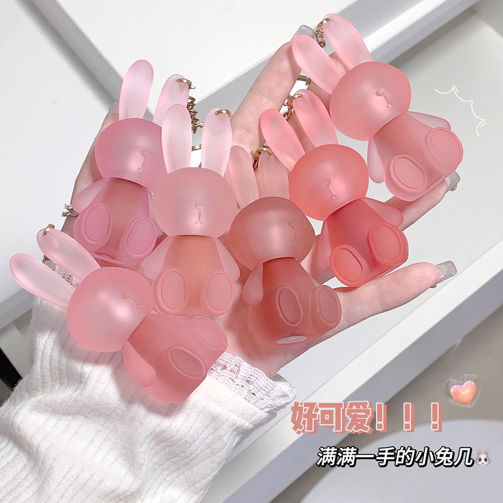 Son Môi Kèm Móc Khóa Thỏ Dễ Thương GEGEBEAR nhám mờ độc đáo Đất sét son kem bùn nude đỏ nâu son tint không thấm nước lâu trôi chống dính cốc son tint