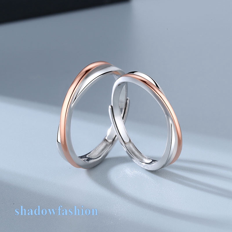 Sf Nhẫn Cặp Bằng Bạc Sterling Kiểu Hàn Quốc Chính Hãng