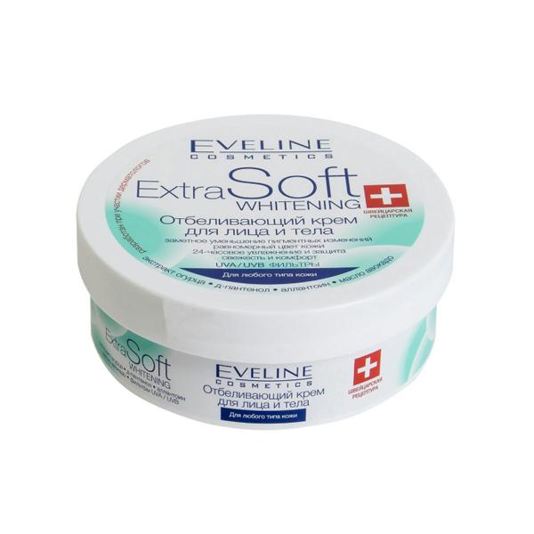 Kem dưỡng trắng da mặt và Body Extra Soft Whitening Eveline 200ml