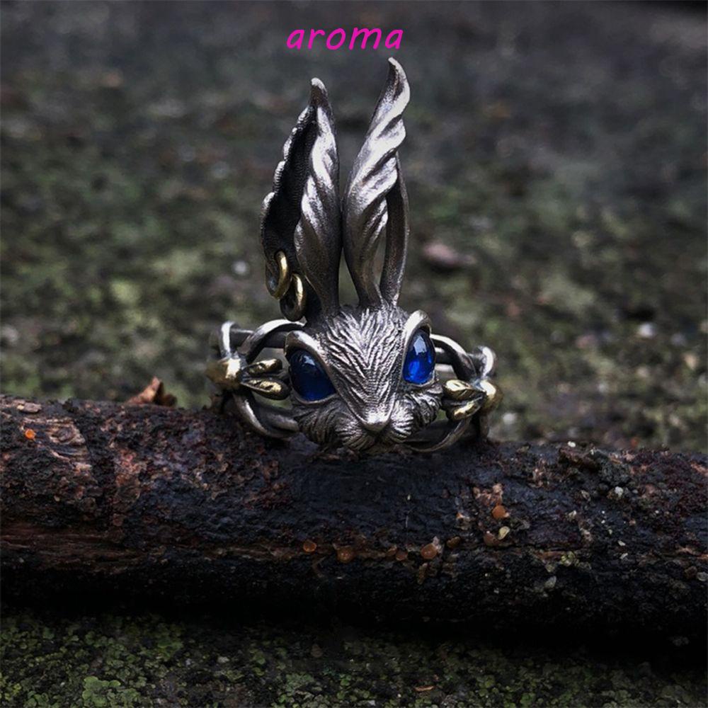 Nhẫn Hở Phong Cách Punk Sáng Tạo Cho Nữ Charms|Khuyên Tai Bản To Màu Sắc Retro Thời Trang