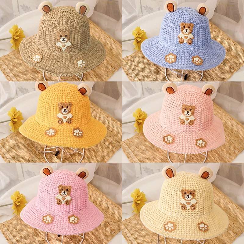 Khung Thành Cho Bé Chất Lượng Cao❤Mũ Tai Bèo Dệt Kim Chất Lượng Cao Cho Bé