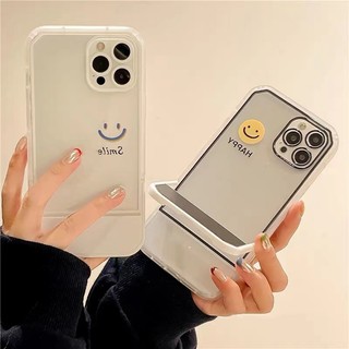 Ốp Điện Thoại TPU Mềm Có Giá Đỡ In Hình Mặt Cười Dễ Thương Cho IPhone 13 12 11 14ProPromax XS X XR 7 8 6S Plus SE2