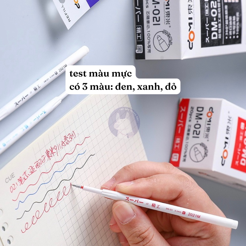 Ngòi bút gel DOMI đầu kim 0.5mm, ruột bút thay thế chất lượng cao