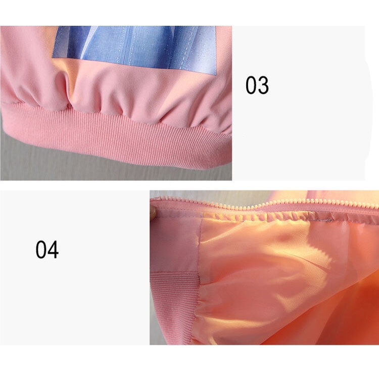 Áo Khoác 100-150cm Họa Tiết Hoạt Hình Xinh Xắn Dành Cho Bé Gái 2-12 Tuổi