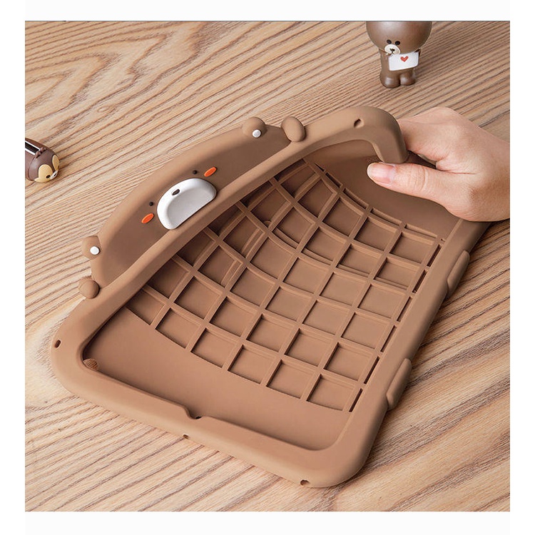 Ốp silicon hoạt hình mỏng chống rơi/ Cường lực thích hợp cho Apple Air1/2 9 10.2