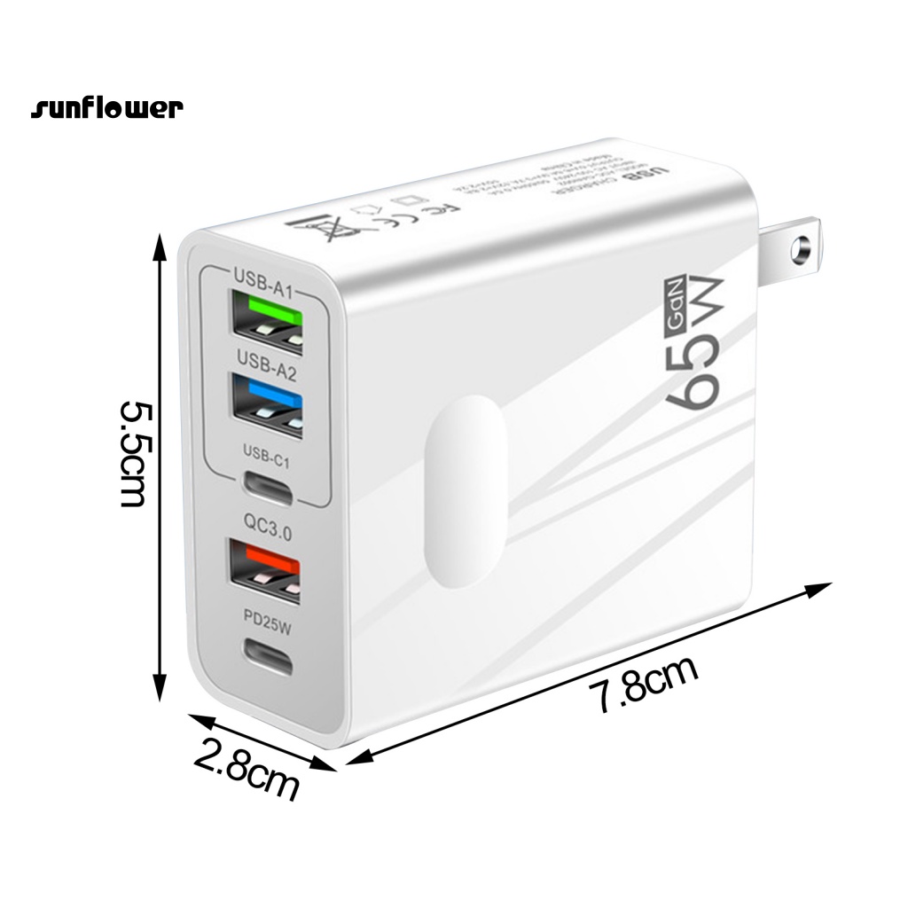 Đầu Sạc USB Type-C 2 Màu An Toàn Cho Điện Thoại Laptop Sự Bảo Vệ