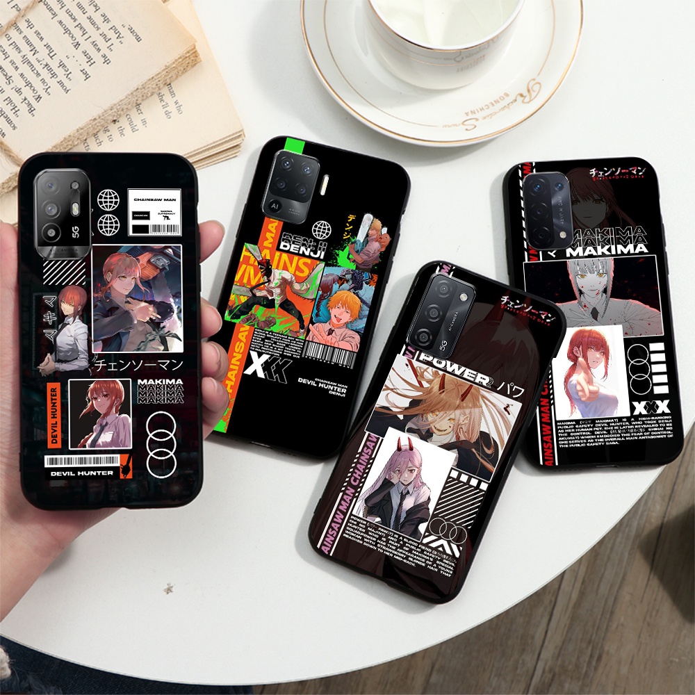 Ốp Điện Thoại TPU Dẻo Chống Sốc In Hình Anime Chainsaw Man Cho OPPO RENO 5 LITE 5F 5Z 6Z 7Z 7 LITE 5G