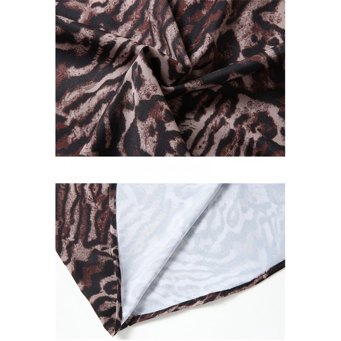 Áo Sơ Mi Tay Dài Oversize Họa Tiết Da Báo / Ngựa Vằn Kích Thước 60-175KG PLUS