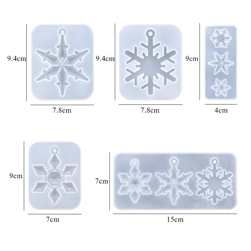 Khuôn Silicone Làm Trang Sức Hình Bông Tuyết
