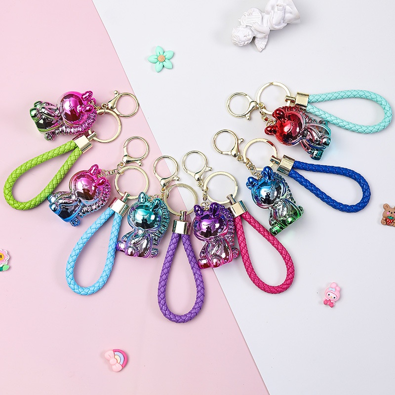 Móc Khoá móc khoá cute móc khoá móc khoá xe móc khoá balo móc khoá túi Sáng tạo nhựa mạ hai màu Unicorn Key Carabiner Phụ nữ ô tô Key Carabiner Trang trí Mặt dây chuyền Túi dễ thương