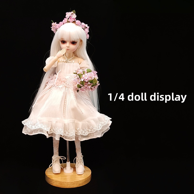 Giá Đỡ Trưng Bày Búp Bê BJD 1 / 8 1 / 6 1 / 4 1 / 3 Bằng Gỗ Và Kim Loại