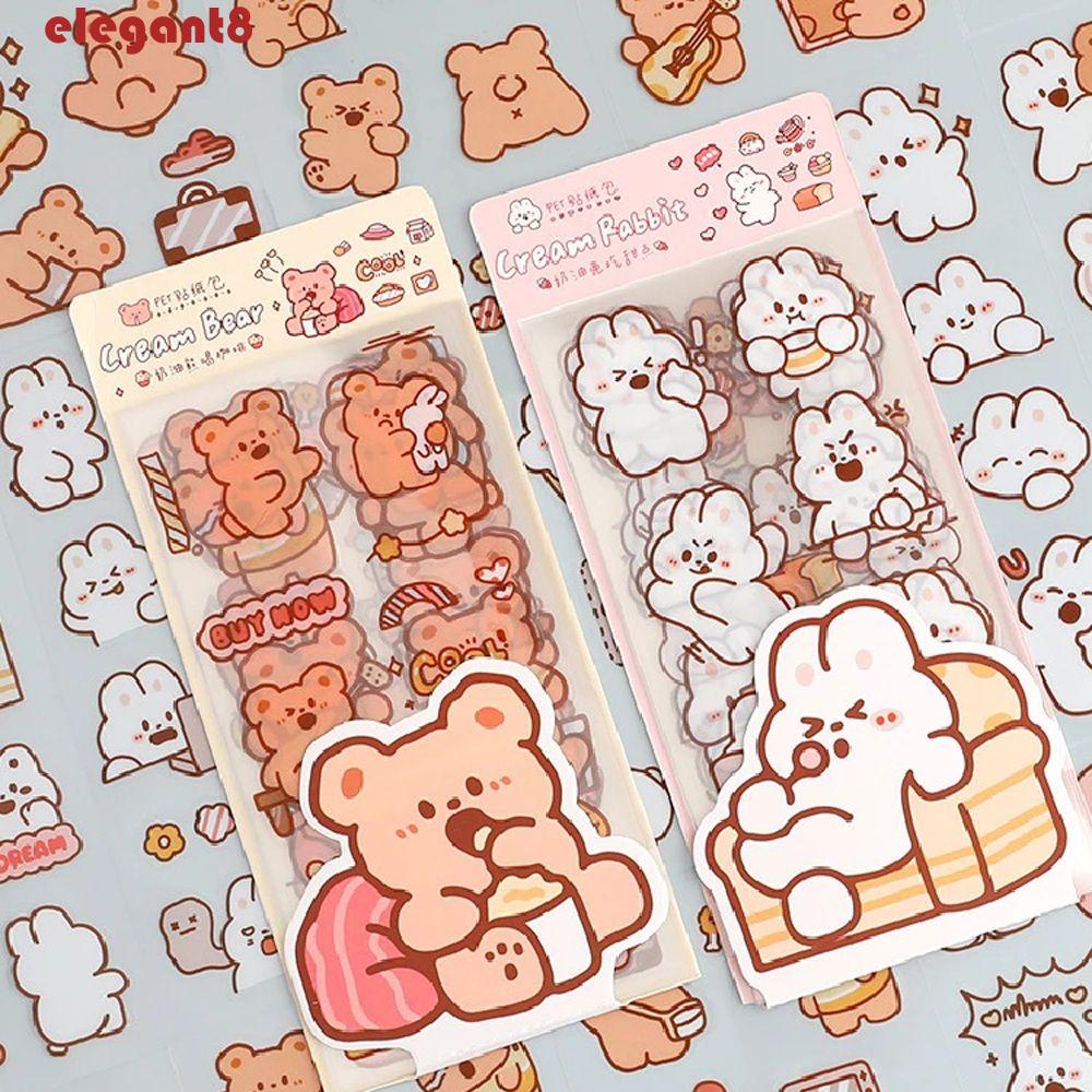 Miếng Dán Hình Gấu Kawai Hoạt Hình Trang Trí Nhật Ký / Điện Thoại / Tạp Chí / Trường Học