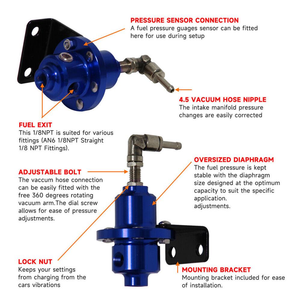 Bộ Điều Chỉnh Áp Suất Nhiên Liệu Xe Hơi R3O6 Bằng Nhôm