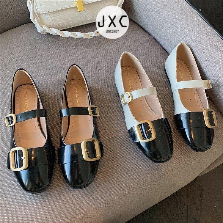 JINxCHOY Giày Oxford Đế Bằng Mũi Vuông Thời Trang Thanh Lịch Dành Cho Nữ