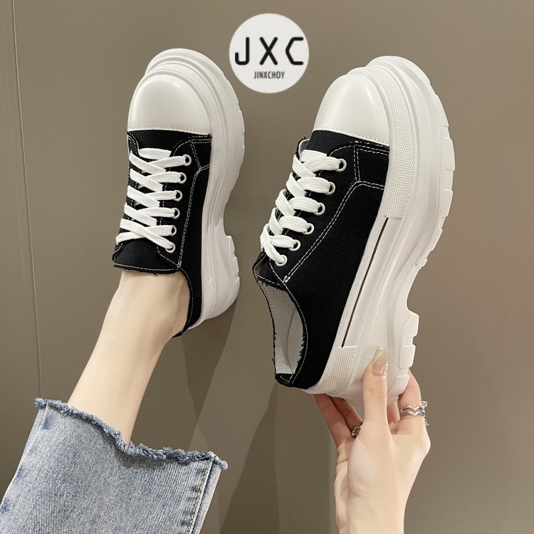 Giày thể thao JINXCHOY cột dây thoáng khí mũi tròn thời trang cao cấp mới