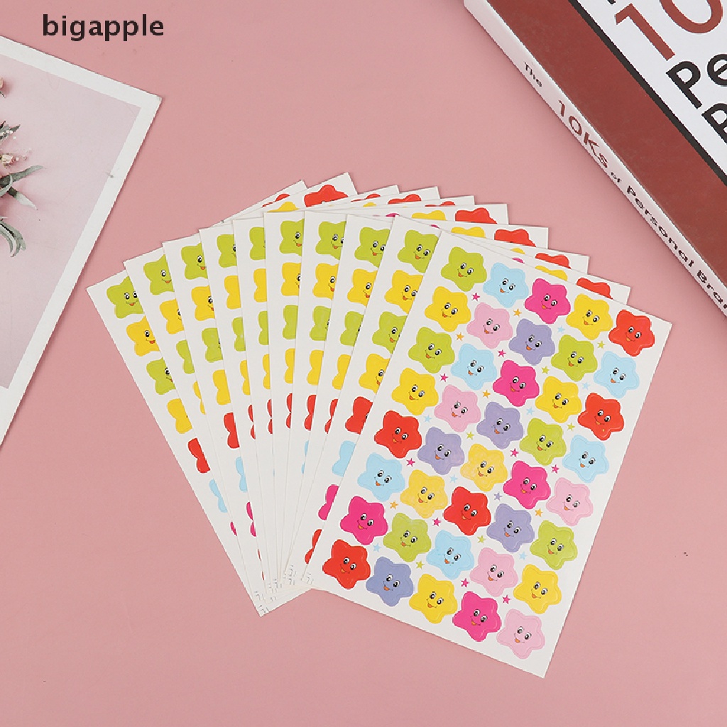 Set 400 Miếng Dán Hình Ngôi Sao Cười Dễ Thương Dùng Làm Phần Thưởng Cho Bé