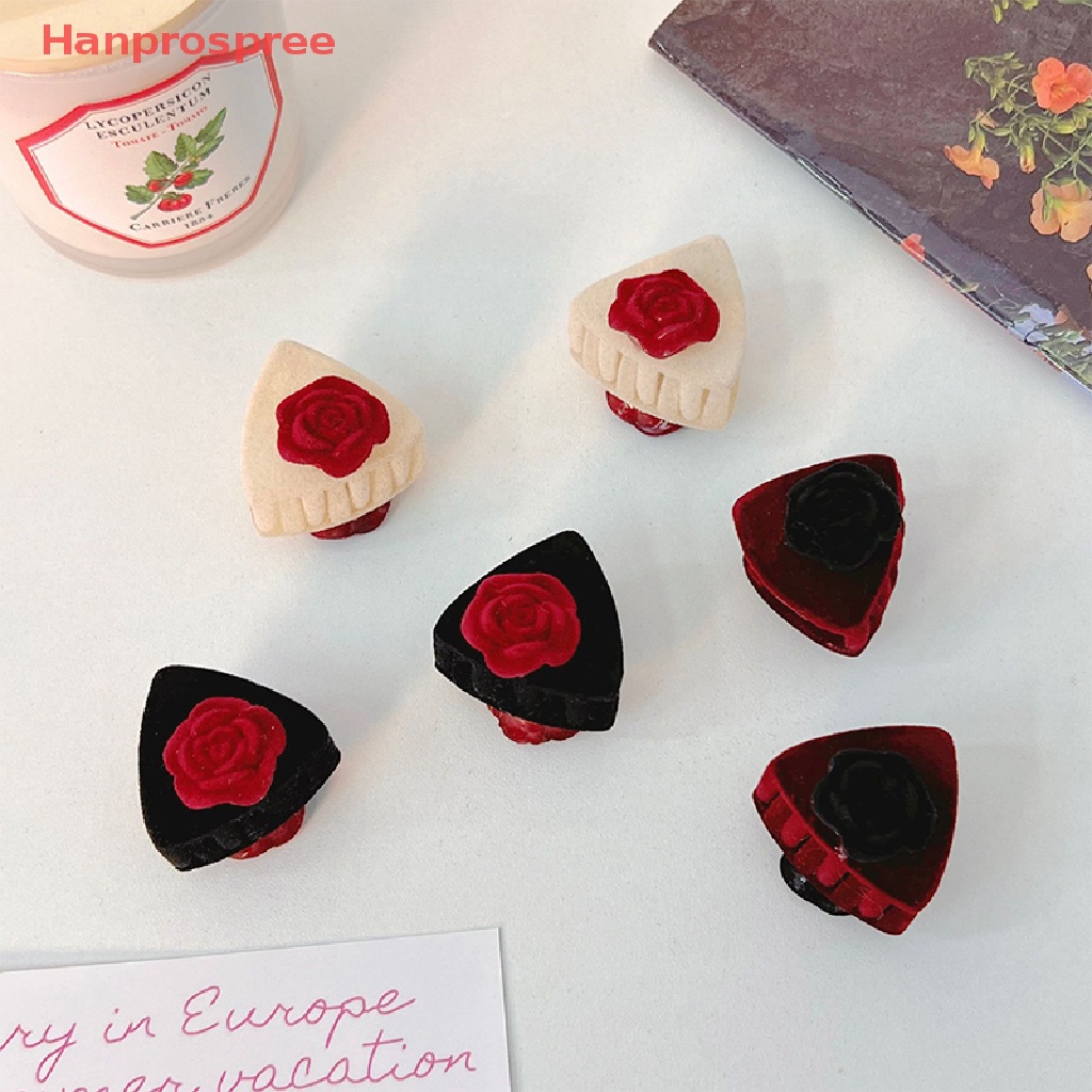 Hanprospree > Kẹp Tóc Mái Hình Tai Mèo Hai Mặt Màu Trơn Phong Cách Retro