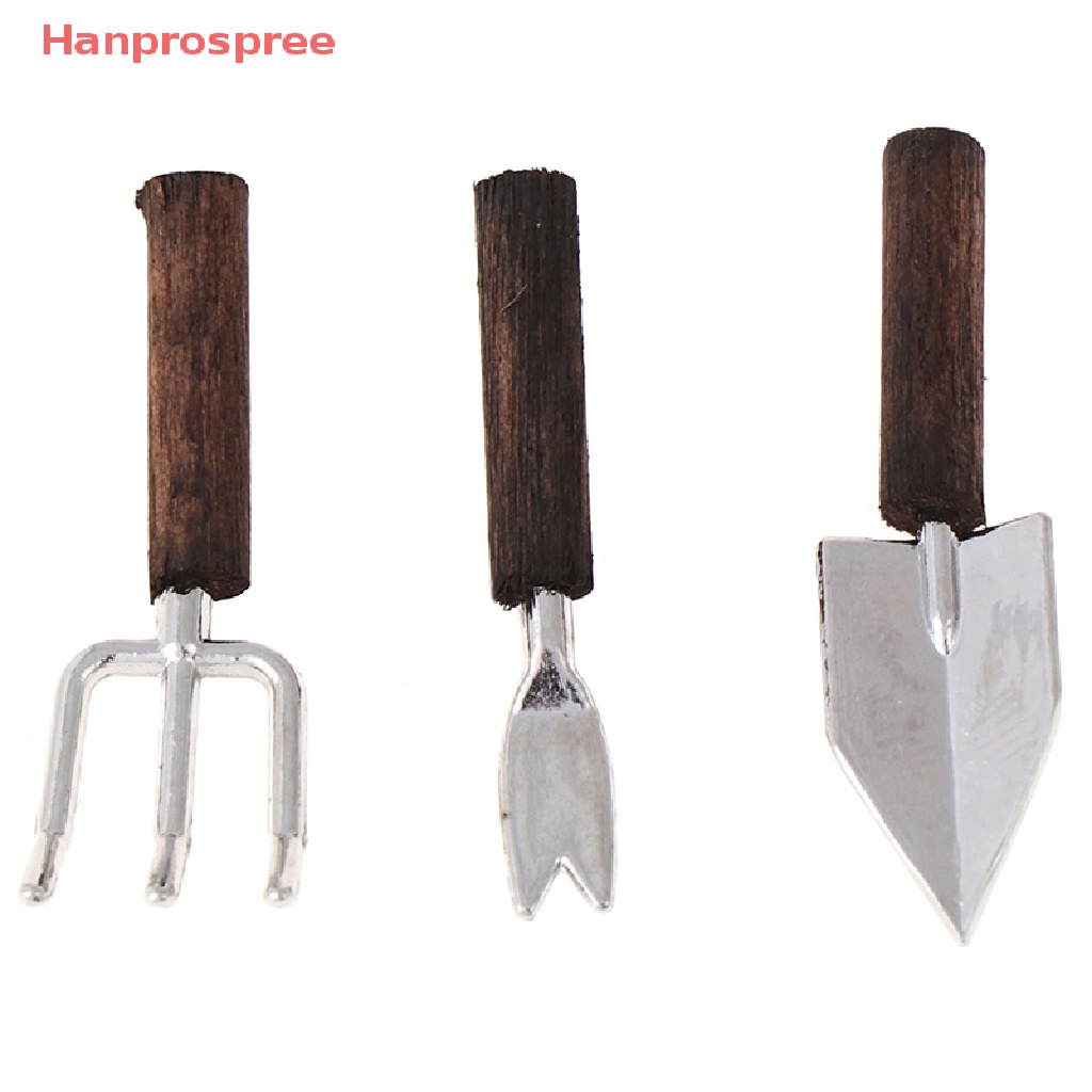 Bộ 3 Dụng Cụ Làm Vườn Mini Tỉ Lệ 1: 12 Trang Trí Nhà Búp Bê