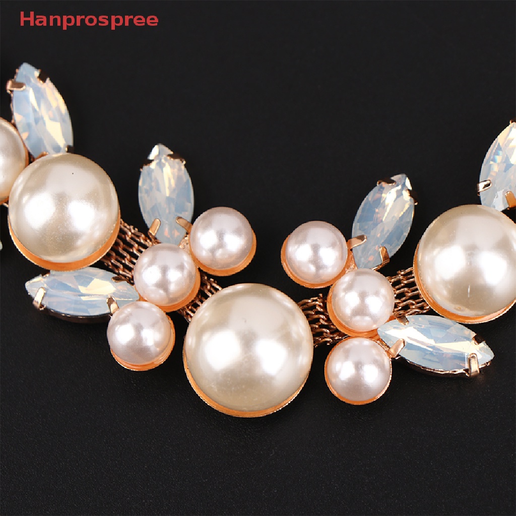 Hanprospree &gt; 1 Phụ Kiện Khóa Giày Bikini Pha Lê Kết Nối Thủ Công Đính Ngọc Trai Trang Sức