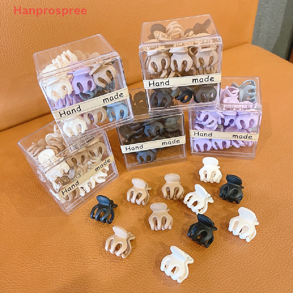 Set 10 Kẹp Tóc Càng Cua Mini Bằng Nhựa Nhám Thời Trang Cho Bé Gái