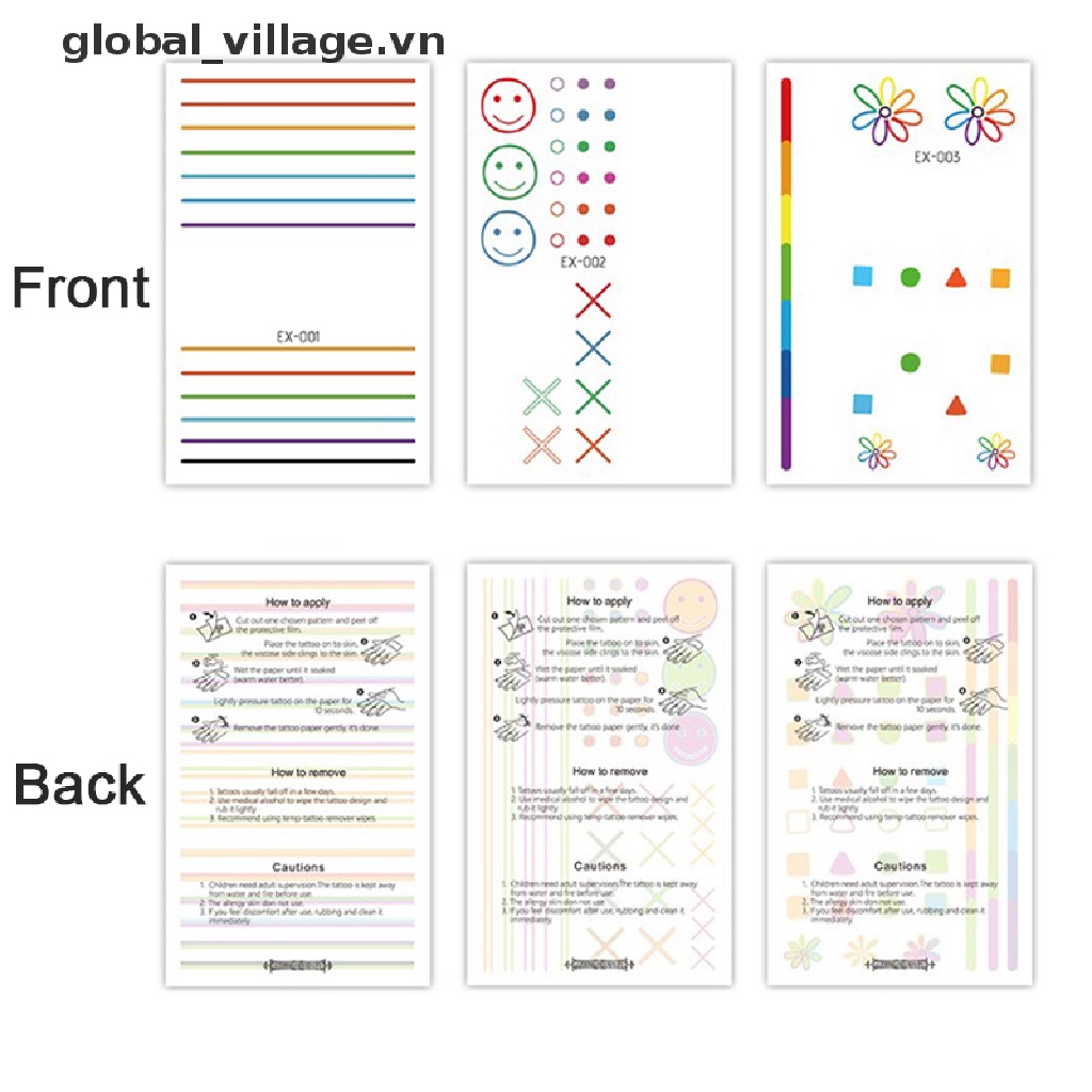 Hình Xăm Dán Tạm Thời Chống Nước Phát Quang Độc Đáo