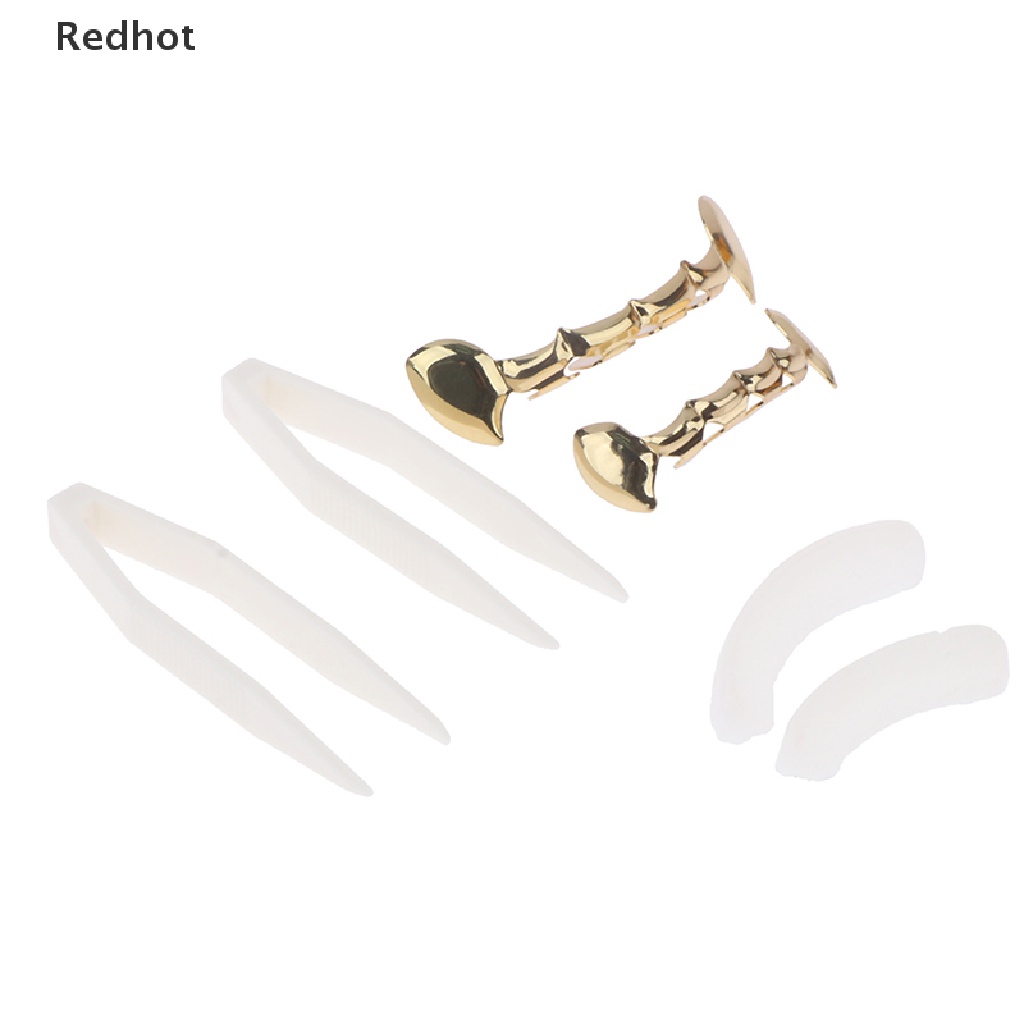 &lt; Redhot &gt; Mặt Trên Và Dưới Mạ Vàng Đồng Hình Răng Ma Cà Rồng Dracula Fangs