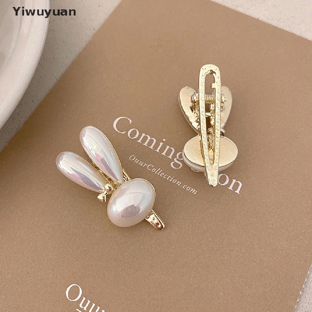 Kẹp Tóc Tai Thỏ Đính Ngọc Trai Thời Trang Cho Nữ