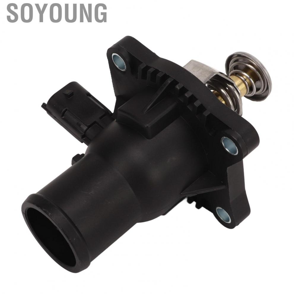 Soyoung Coolant Thermostat Assembly  Easy To Install OEM Standard Durable 55587349 Rugged Structure for Aveo Cruze Sonic