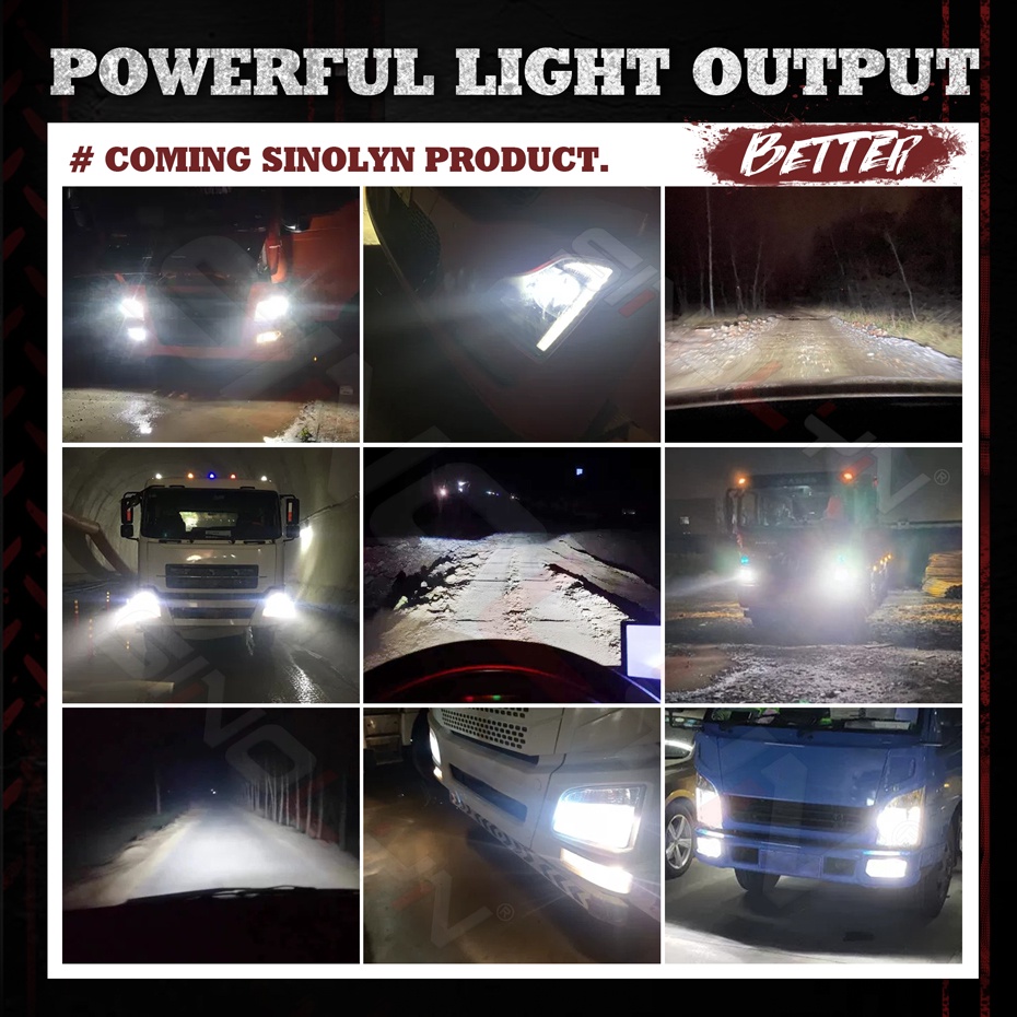 Đèn Pha LED 24V H4 H7 H1 H11 12 Bóng Công Suất Cao 100W Chuyên Dụng Cho Xe Tải / Ô Tô