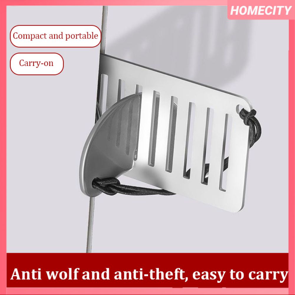 Khóa Cửa Di Động Khóa Du Lịch Khóa Cửa An Ninh Riêng Tư Không Cần Đục Lỗ Bằng Thép Không Gỉ Khóa Chắc Chắn Chịu Lực Tốt Để Đi Du Lịch Khách Sạn Gia Đình Chống Trộm