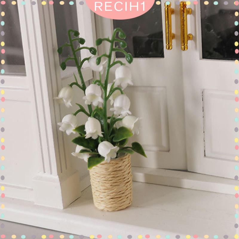 Mô Hình Chậu Hoa Mini Tỉ Lệ 1: 12 Dùng Trang Trí Nhà Búp Bê