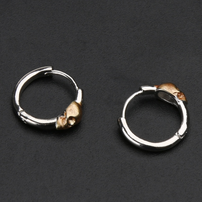 1 Cặp Bông Tai Hình Đầu Lâu Phong Cách Gothic Punk Cổ Điển Cho Nữ