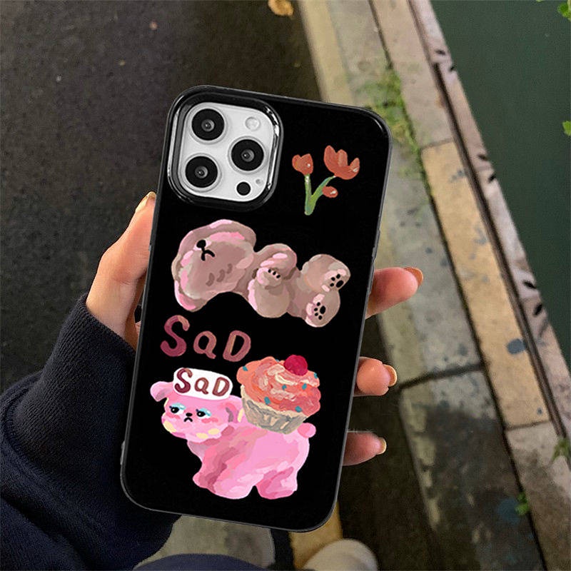 INS Illustration Graffiti Dog 14 Suitable for Iphone13promax Phone Case 11 Apple 12 Soft Case XR Female 8P IFXQ