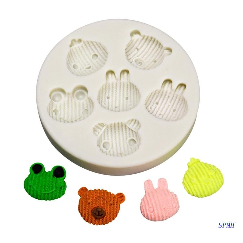 Khuôn Làm Bánh Bằng Silicone Hình Động Vật Hoạt Hình 3D DIY