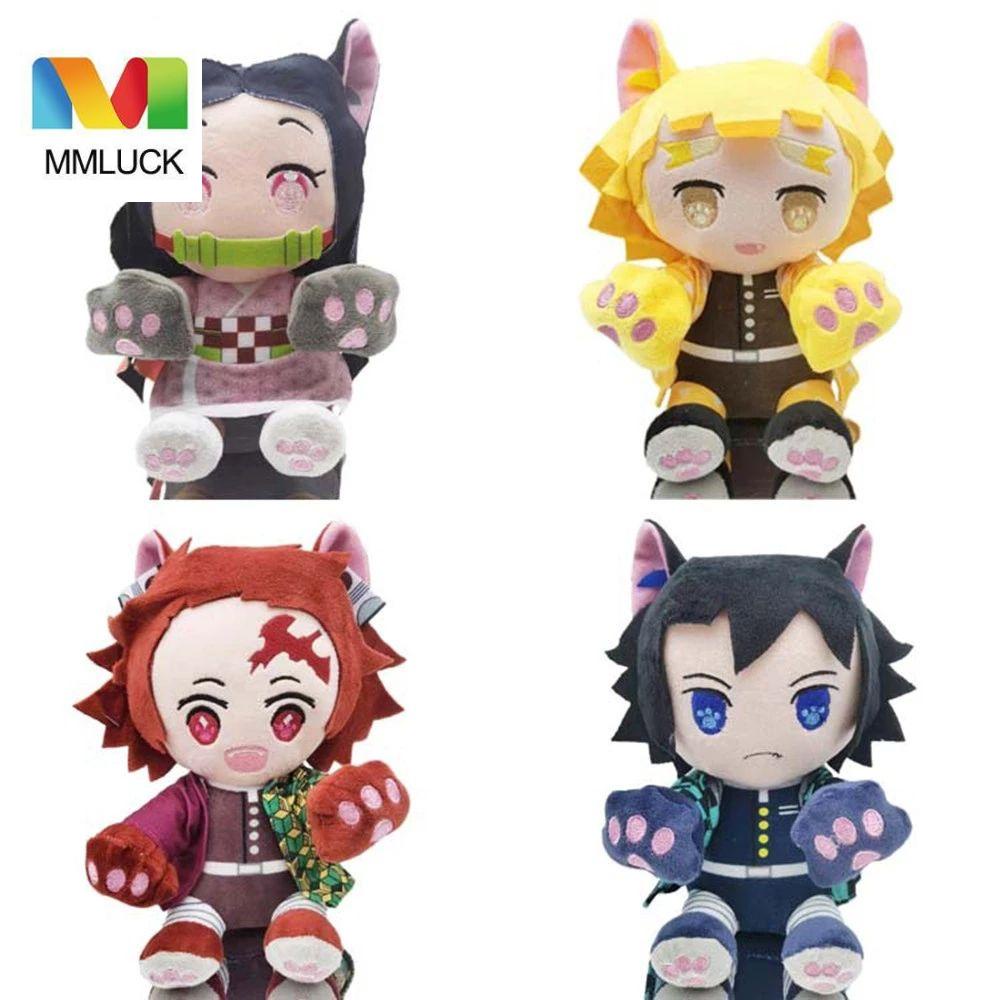 Mmluck Đồ chơi nhồi bông Hình Chú Mèo Hoạt Hình Demon Slayer
