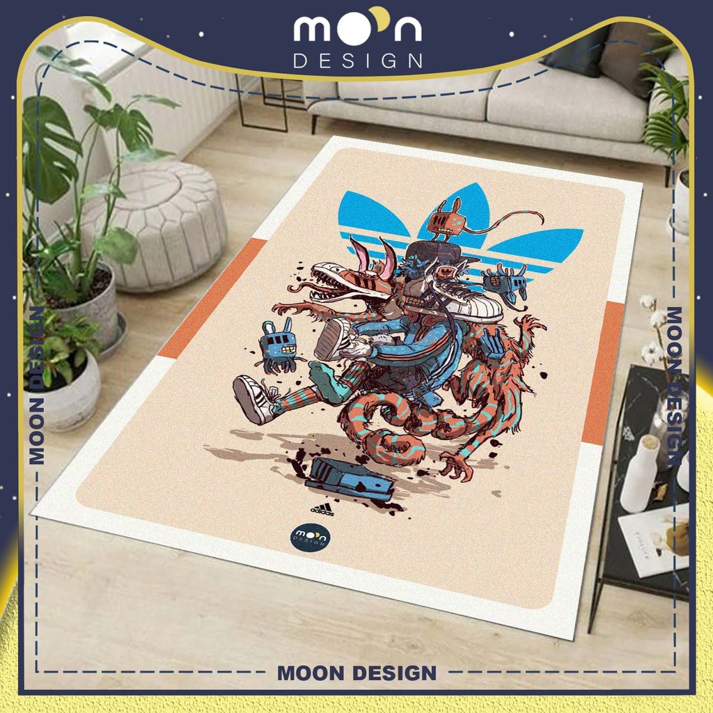 Thảm Trang Trí Moon Design Adidas Giày Fanart Art Decor Trải Sàn Phòng Ngủ Phòng Khách Văn Phòng