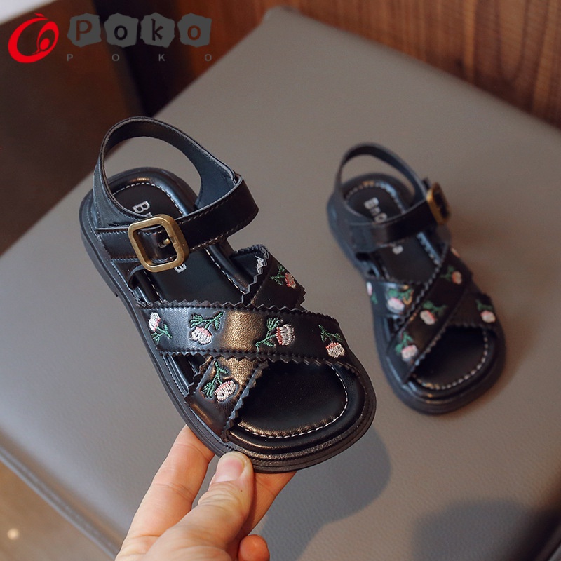 Giày Sandal Công Chúa Trung Hoa Thêu Hoa Phong Cách Mùa Hè Mới 2023 Cho Bé Gái